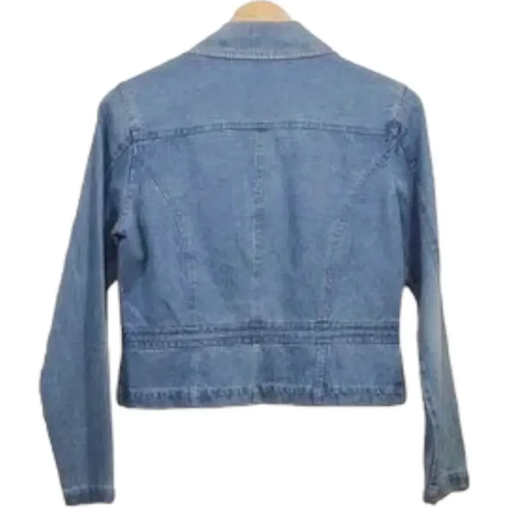 Clio  Embroidered Denim Jean Jacket Size 4 in Wonderful condition